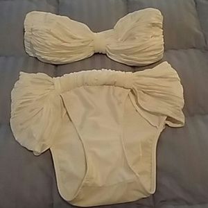 Almost vintage bikini...solid white.pure white